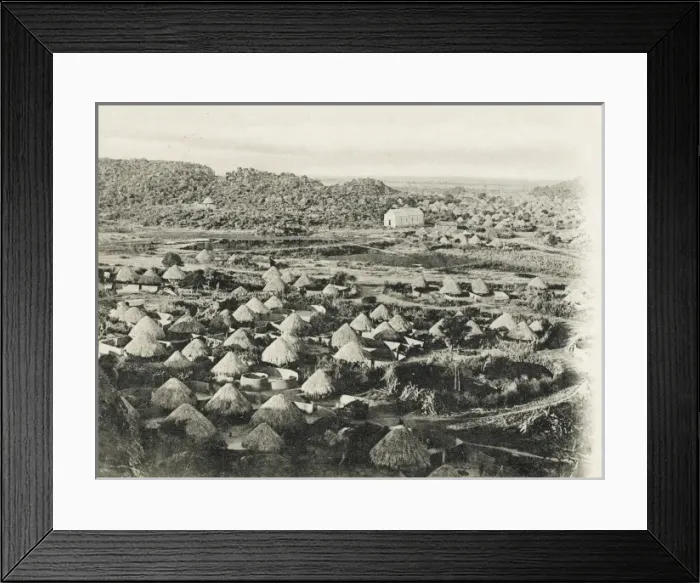 Framed Print : South Africa - Kraal Village in Northern Transvaal