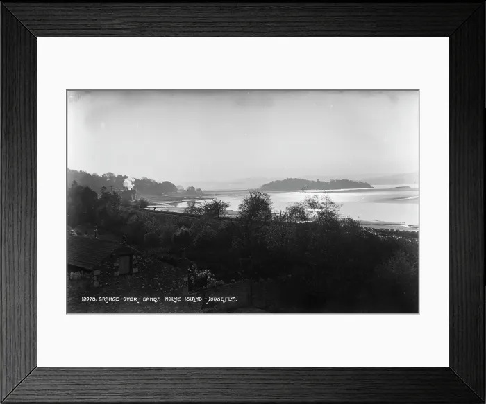 Framed Print : Grange-over-Sands and Holme Island Framed Print : Grange-over-Sands and Holme Island