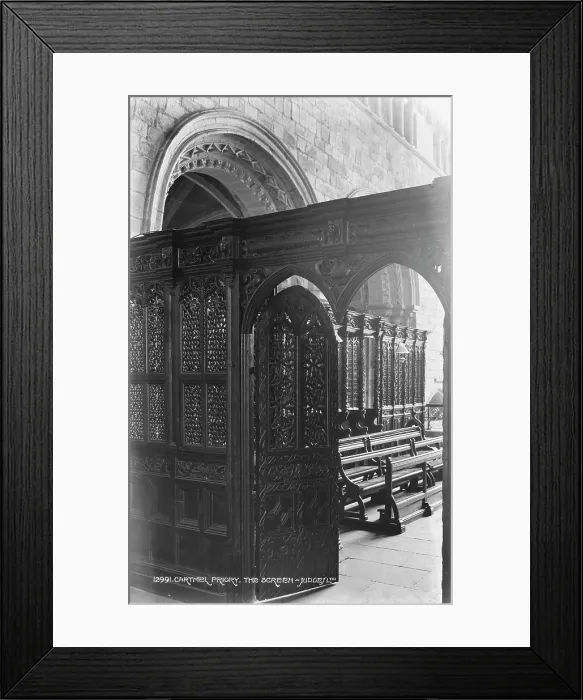 Framed Print : The Ornate Screen of Cartmel Priory Framed Print : The Ornate Screen of Cartmel Priory