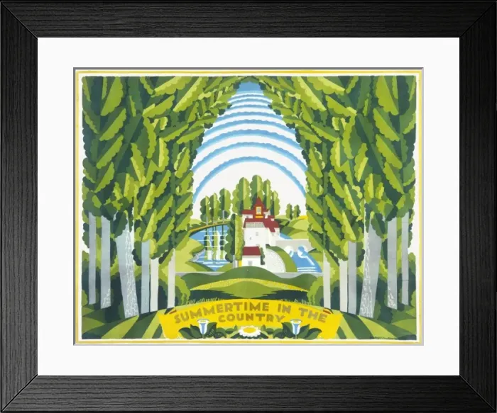 Framed Print : Painting entitled Summertime in the Country Framed Print : Painting entitled Summertime in the Country