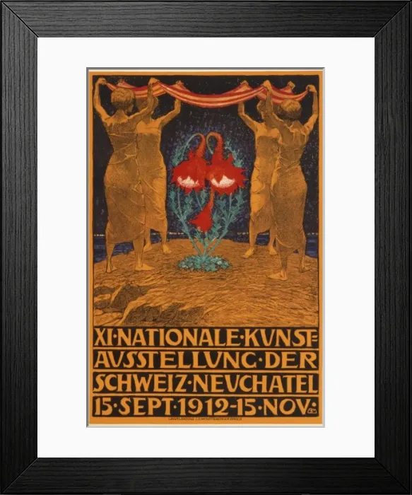 Framed Print : Poster advertising an Art Exhibition in Neuchatel Framed Print : Poster advertising an Art Exhibition in Neuchatel