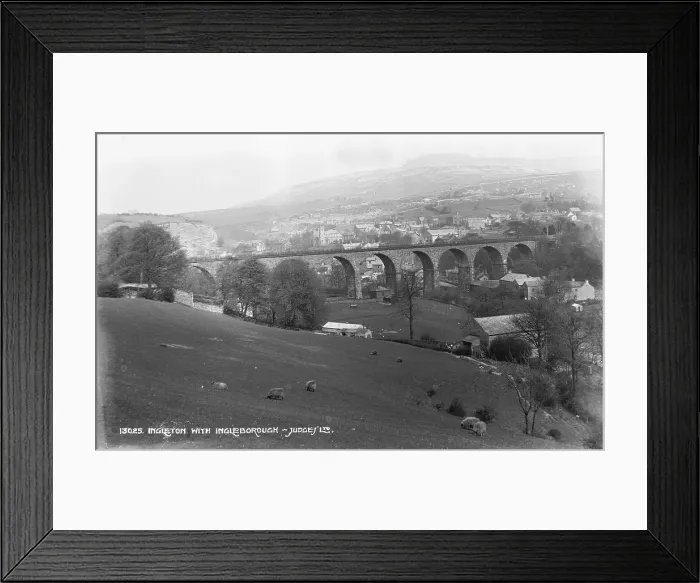 Framed Print : Ingleton Viaduct with Ingleborough Mountain Framed Print : Ingleton Viaduct with Ingleborough Mountain
