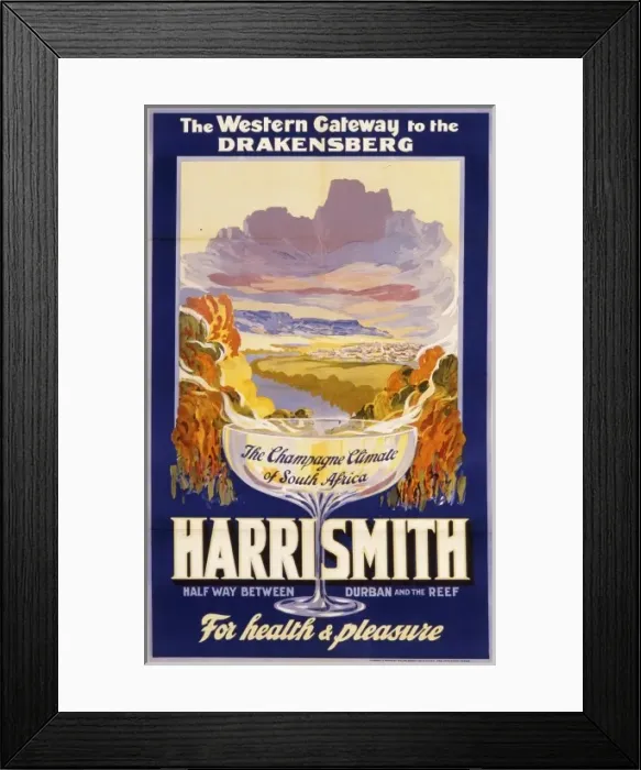 Framed Print : Poster advertising Harrismith, South Africa Framed Print : Poster advertising Harrismith, South Africa