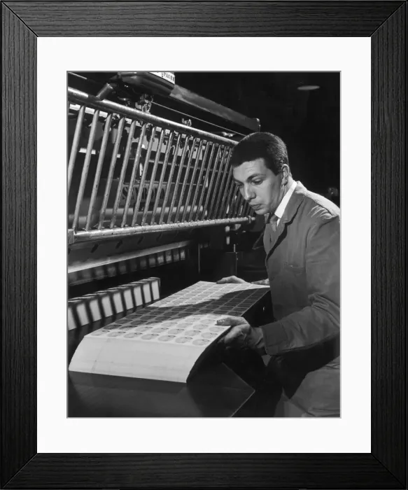 Framed Print : Print Works - The Cutting Machine Framed Print : Print Works - The Cutting Machine