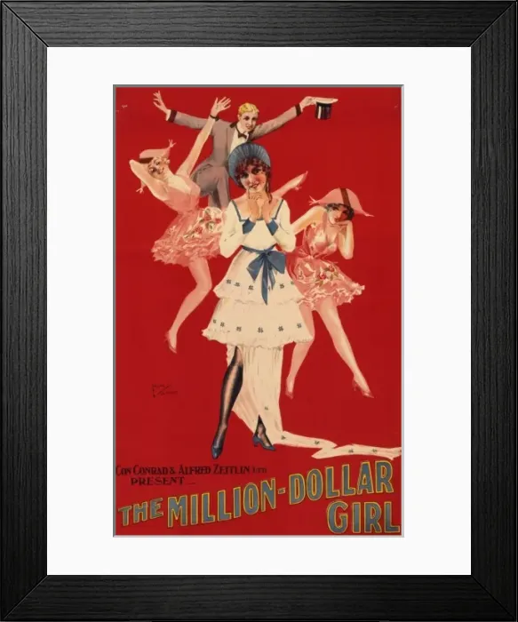 Framed Print : Poster advertising The Million Dollar Girl Framed Print : Poster advertising The Million Dollar Girl