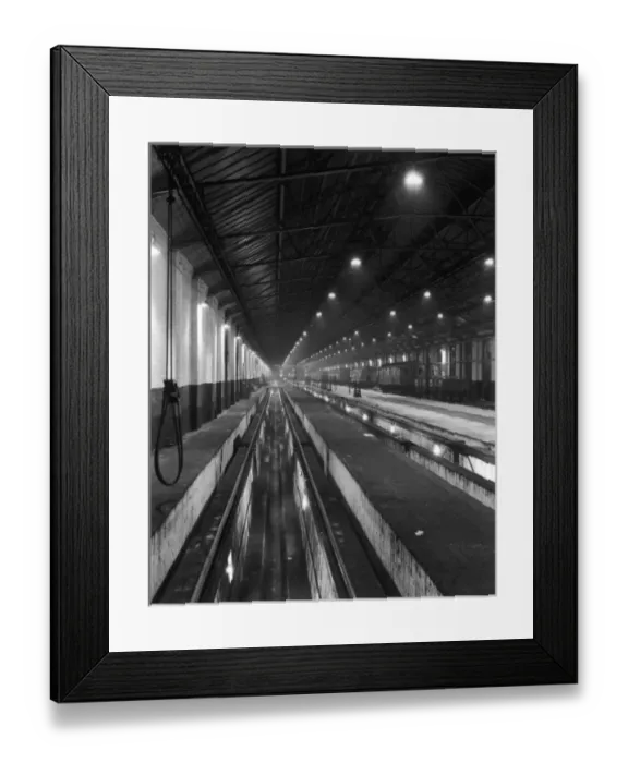 Framed Print : Train Storage Yard Framed Print : Train Storage Yard