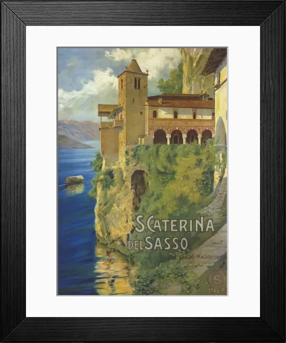 Framed Print : Poster advertising Santa Caterina, on Lago Maggiore Framed Print : Poster advertising Santa Caterina, on Lago Maggiore