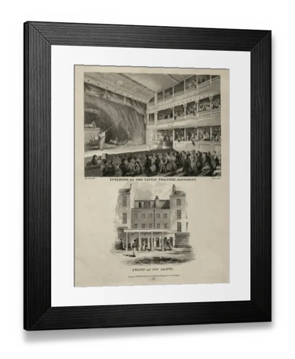 Framed Print : Interior and front view of the Little Theatre, Haymarket Framed Print : Interior and front view of the Little Theatre, Haymarket
