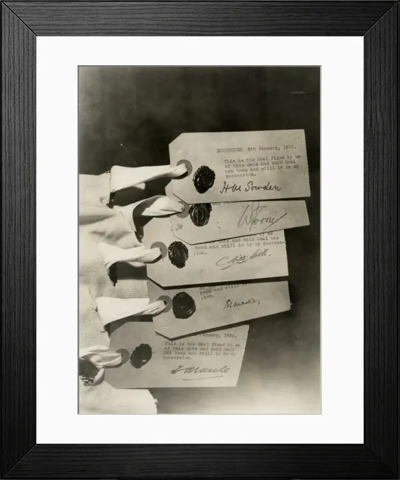 Framed Print : Five tags attached to the undervest Framed Print : Five tags attached to the undervest