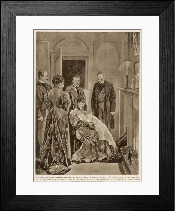 Framed Print : Presentation following the birth of future Edward VIII Framed Print : Presentation following the birth of future Edward VIII