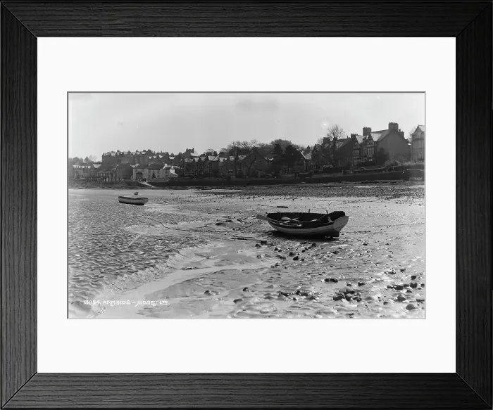 Framed Print : Boats at Low Tide