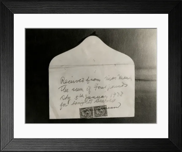 Framed Print : Money for the Helen Duncan seance Framed Print : Money for the Helen Duncan seance