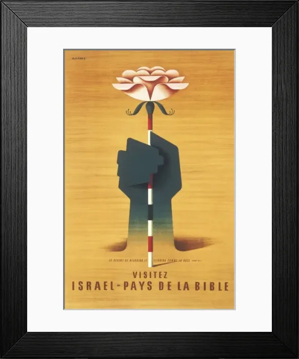 Framed Print : Visit Israel poster