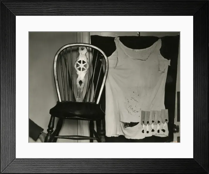 Framed Print : Photograph of undervest, masquerading as the spirit Pegg