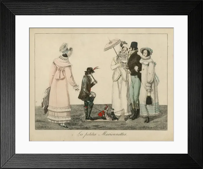 Framed Print : Boy performing with small puppets Framed Print : Boy performing with small puppets