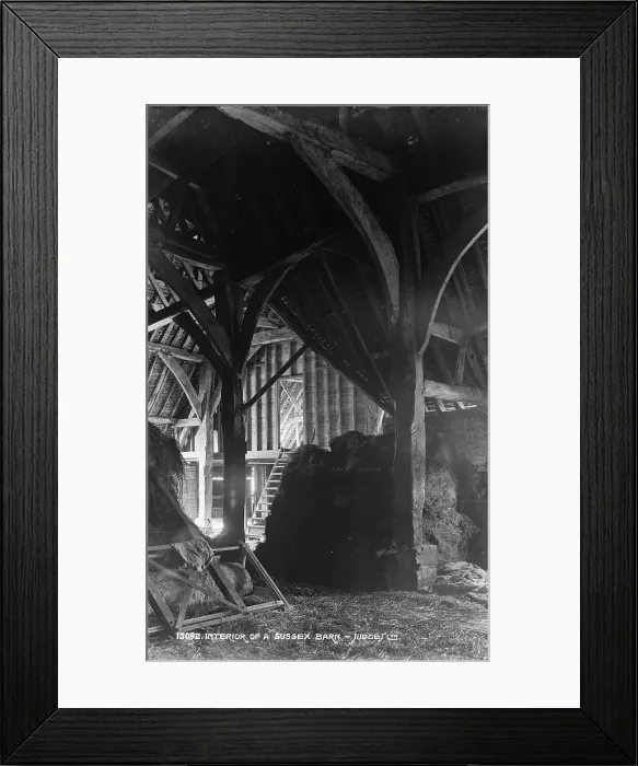Framed Print : Interior of a Sussex Barn Framed Print : Interior of a Sussex Barn
