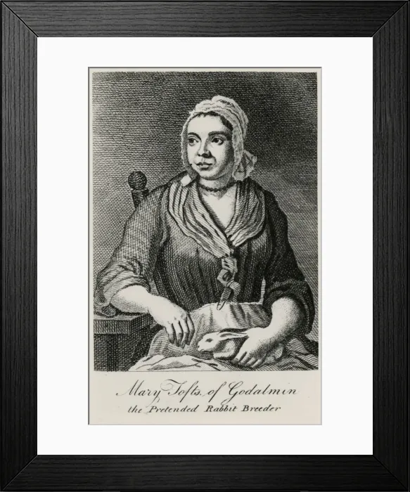 Framed Print : Pretended rabbit breeder Mary Tofts Framed Print : Pretended rabbit breeder Mary Tofts