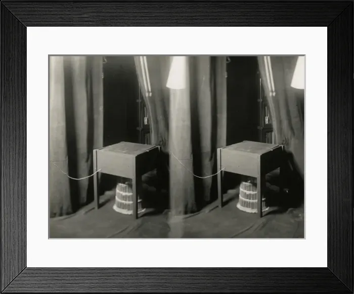 Framed Print : Double photograph of the test counterpoise table Framed Print : Double photograph of the test counterpoise table