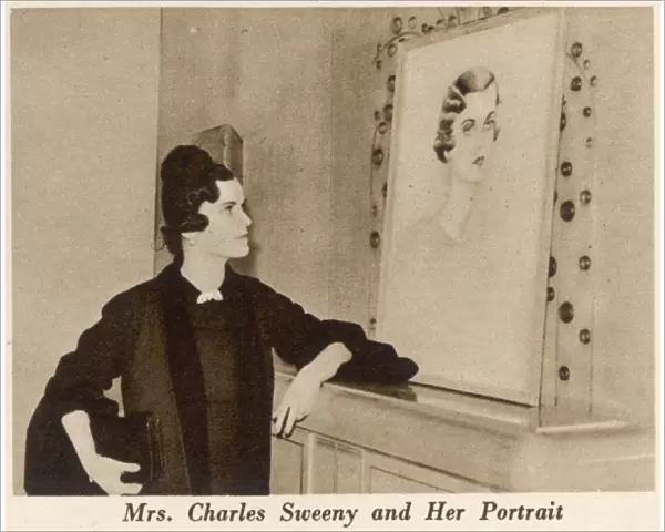 Mrs Charles Sweeny contemplating her portrait