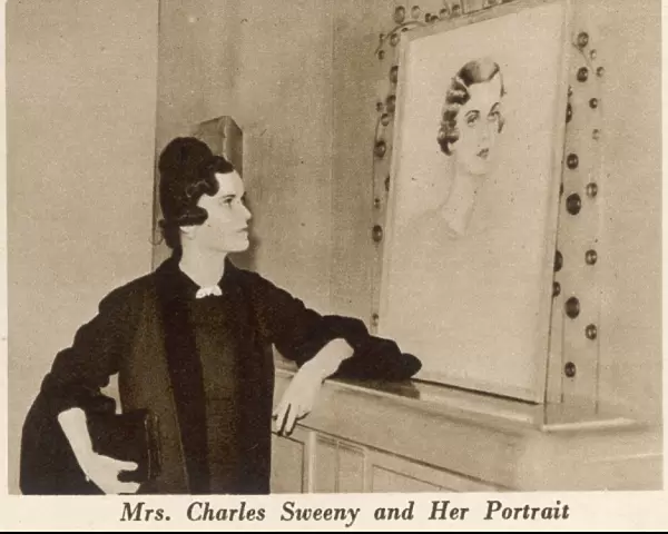 Mrs Charles Sweeny contemplating her portrait