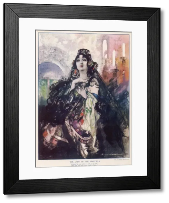 Framed Print : The Lady Of The Mantilla Framed Print : The Lady Of The Mantilla