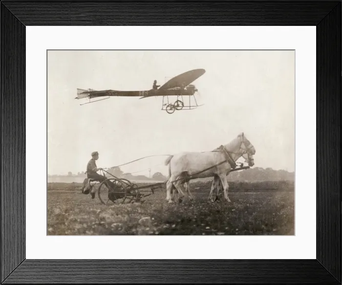 Framed Print : Flying and ploughing in Weybridge, Surrey Framed Print : Flying and ploughing in Weybridge, Surrey