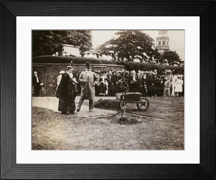 Framed Print : Edward VII at a tree planting ceremony Framed Print : Edward VII at a tree planting ceremony