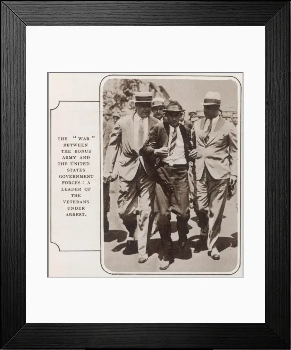 Framed Print : The Bonus Army: a leader arrested Framed Print : The Bonus Army: a leader arrested