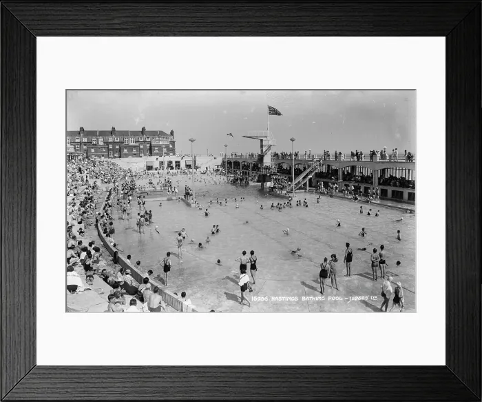 Framed Print : Hastings Bathing Pool - Judges LB Framed Print : Hastings Bathing Pool - Judges LB