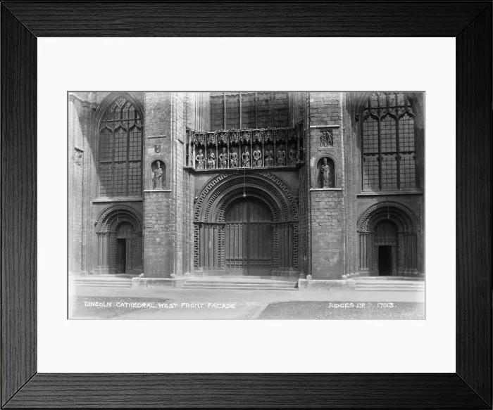 Framed Print : Lincoln Cathedral West Front Facade Framed Print : Lincoln Cathedral West Front Facade