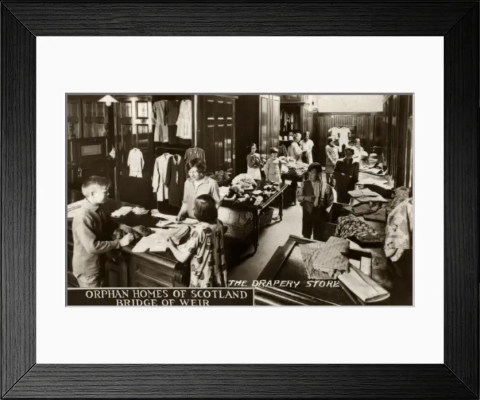 Framed Print : Drapery Store at Orphan Homes of Scotland, Bridge of Weir Framed Print : Drapery Store at Orphan Homes of Scotland, Bridge of Weir