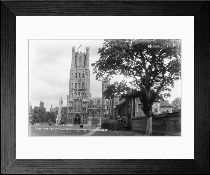 Framed Print : West Front and Bishop's Palace, Ely Framed Print : West Front and Bishop's Palace, Ely
