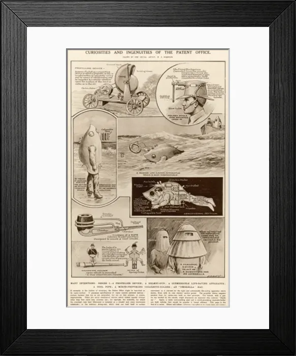 Framed Print : Patent Office Curiosities and Ingenuities Framed Print : Patent Office Curiosities and Ingenuities