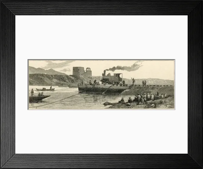 Framed Print : First engine for the Peshawur Railway, India Framed Print : First engine for the Peshawur Railway, India