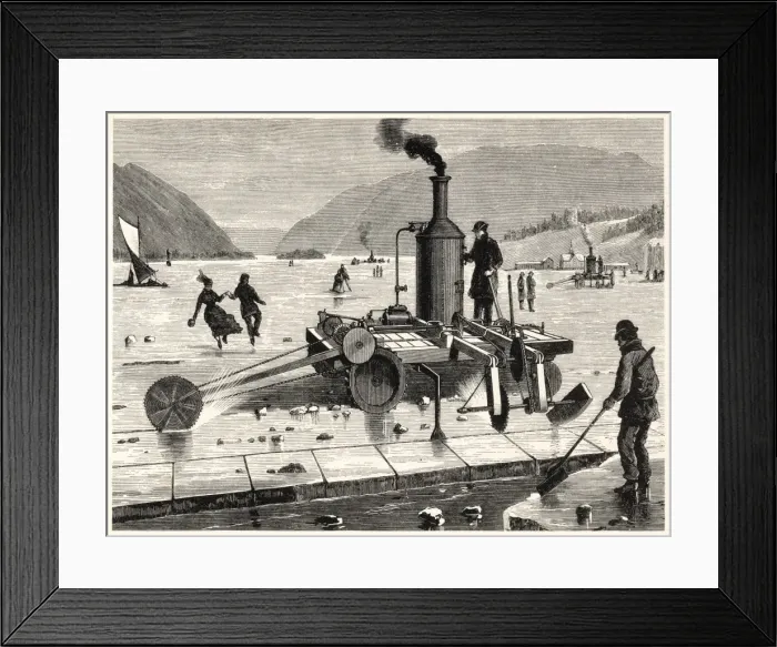 Framed Print : Ice-cutting Machine Framed Print : Ice-cutting Machine