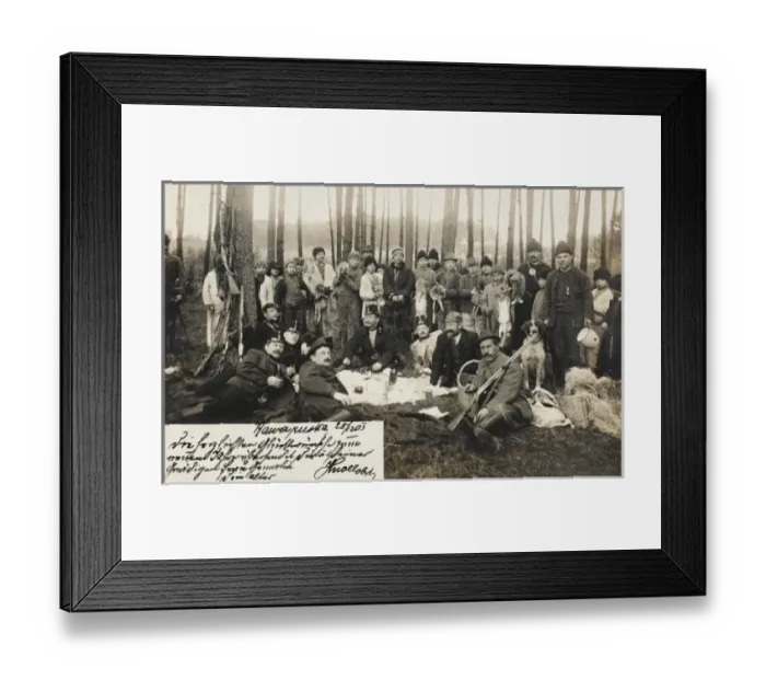 Framed Print : A country shooting party in Austria Framed Print : A country shooting party in Austria