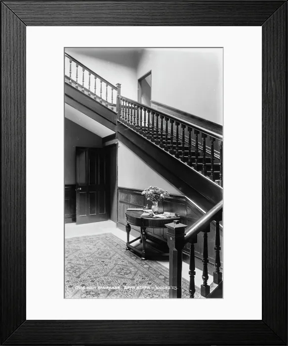 Framed Print : Main Staircase at Bryn Asaph