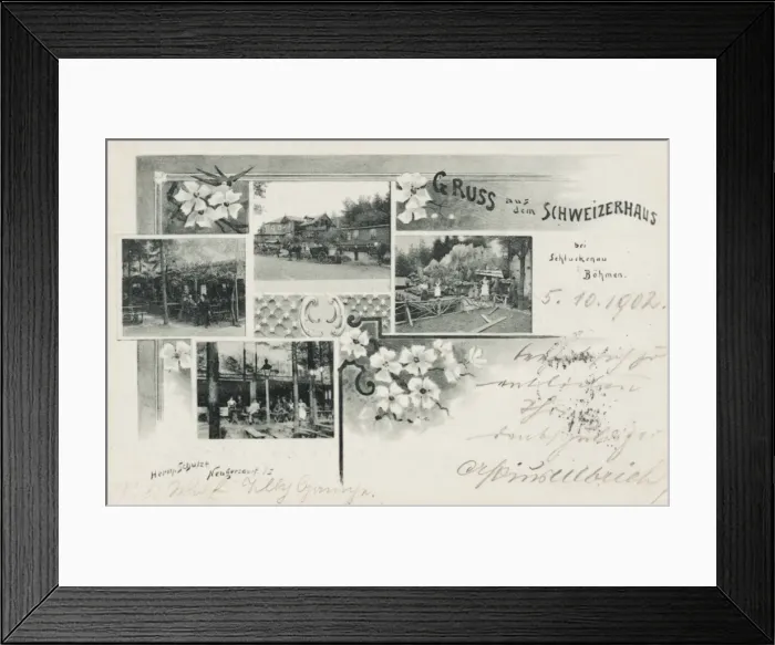 Framed Print : The Swiss house - a restaurant at Schluckenau Framed Print : The Swiss house - a restaurant at Schluckenau