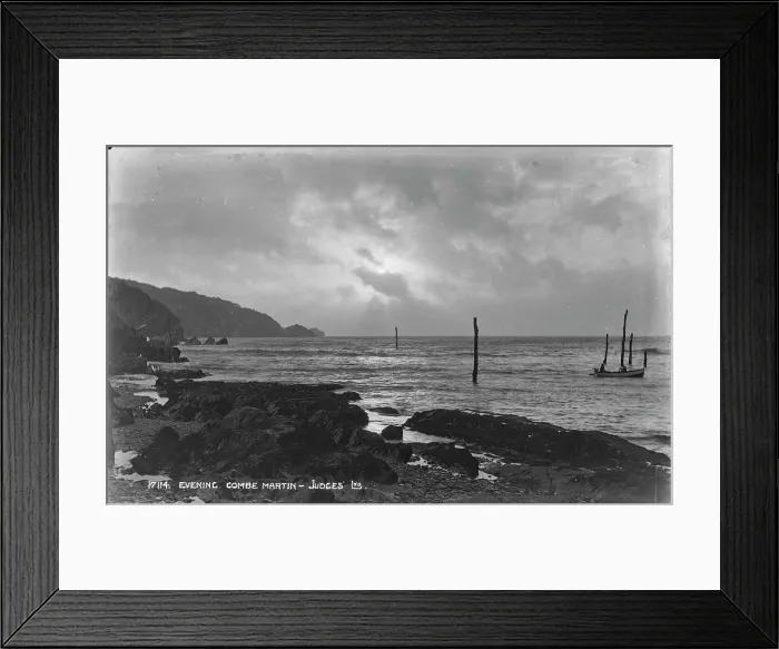 Framed Print : Evening at Combe Martin Framed Print : Evening at Combe Martin