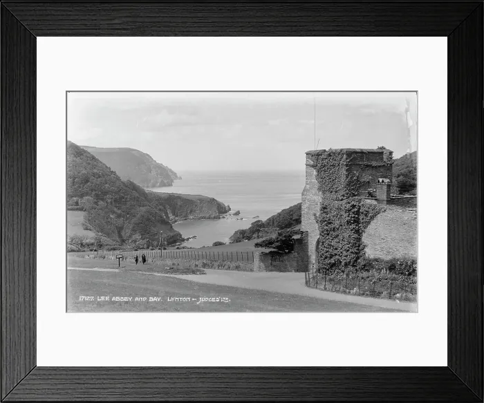 Framed Print : Lee Abbey and Bay Framed Print : Lee Abbey and Bay