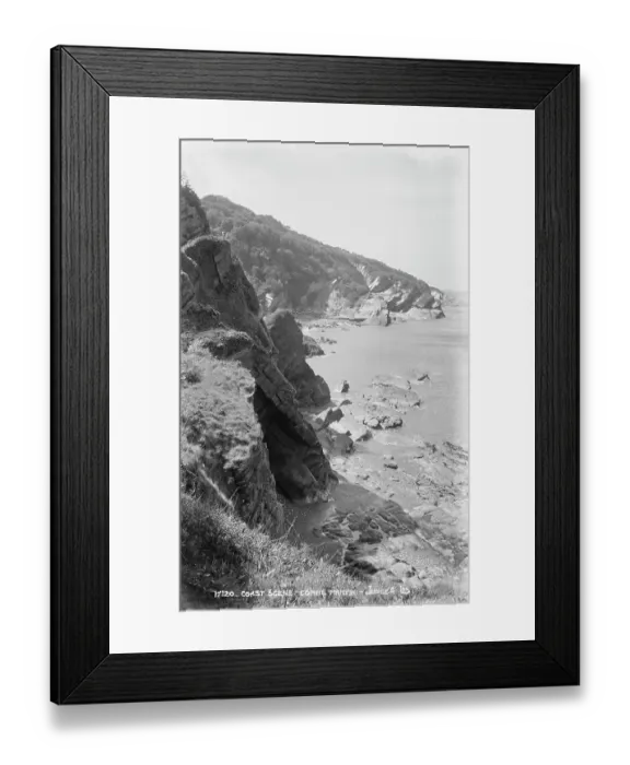 Framed Print : Coastal Scene at Combe Martin Framed Print : Coastal Scene at Combe Martin