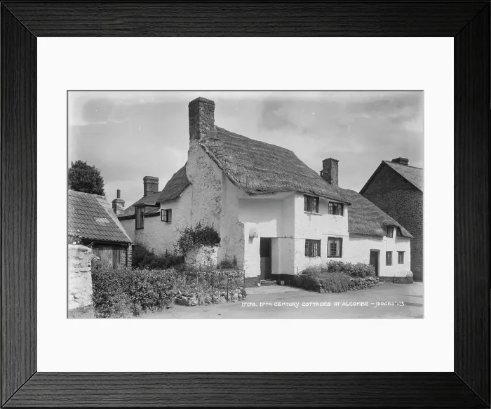 Framed Print : 17th Century Cottages at Alcombe Framed Print : 17th Century Cottages at Alcombe
