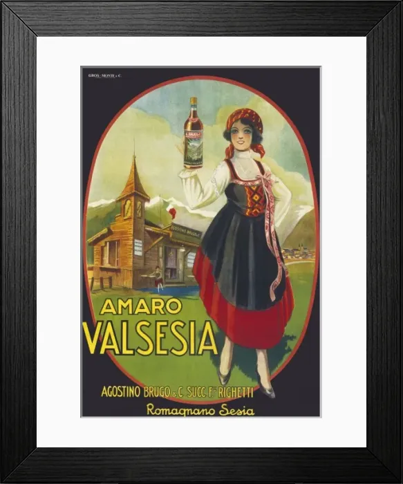 Framed Print : Poster advertising Amaro Valsesia Framed Print : Poster advertising Amaro Valsesia