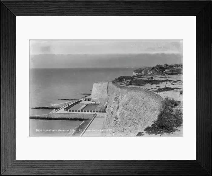 Framed Print : Cliffs and Bathing Pool at Rottingdean Framed Print : Cliffs and Bathing Pool at Rottingdean
