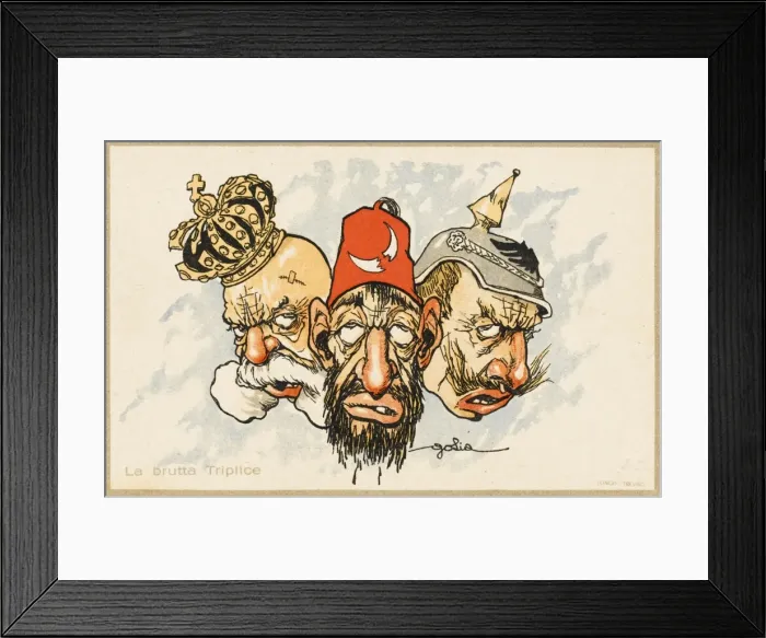 Framed Print : Sultan Mehmed V Reshad of Turkey & allies Framed Print : Sultan Mehmed V Reshad of Turkey & allies