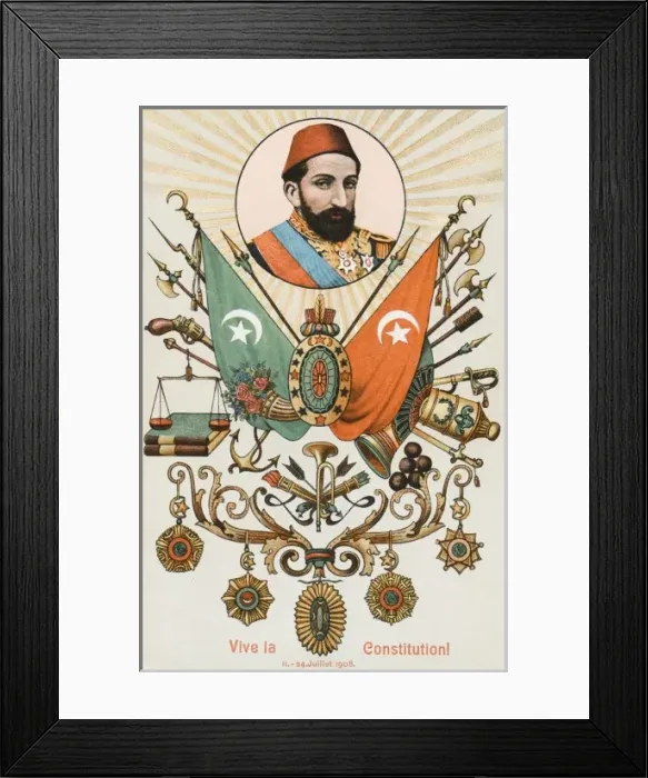 Framed Print : Sultan Abdul Hamid II of Turkey - Constitution Framed Print : Sultan Abdul Hamid II of Turkey - Constitution