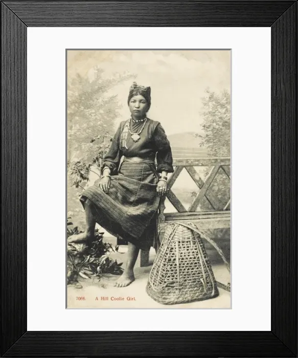 Framed Print : Hill Coolie Girl - India Framed Print : Hill Coolie Girl - India