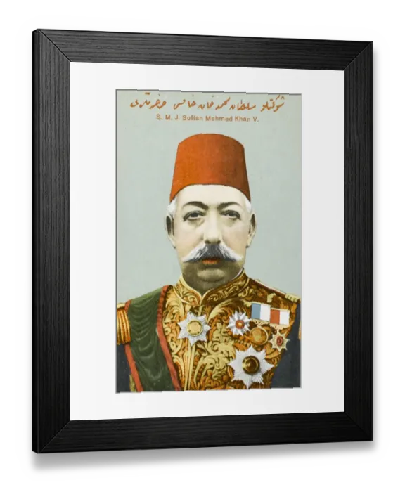 Framed Print : Sultan Mehmed V Reshad of Turkey