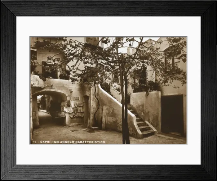 Framed Print : A typical corner on Capri - Italty Framed Print : A typical corner on Capri - Italty