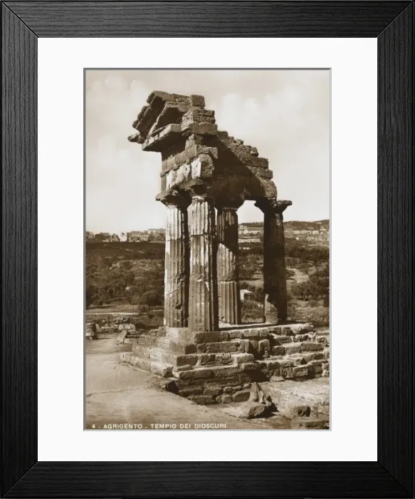 Framed Print : Greek Temple at Agrigento, Sicily Framed Print : Greek Temple at Agrigento, Sicily